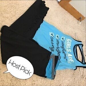 Girls size 12 top size medium 10/12 leggings